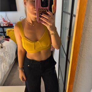 Zara Yellow Crop Top